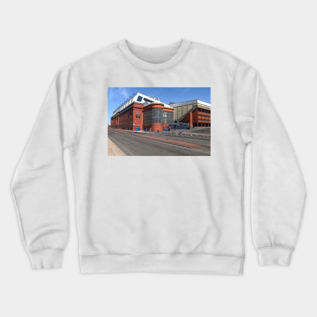 Ibrox on match day Crewneck Sweatshirt by Grant's Pics